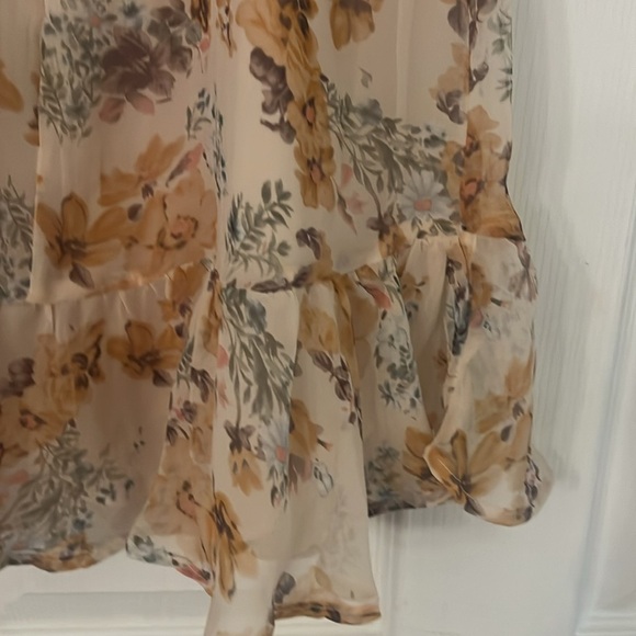 Saints + Secrets Floral Ruffle Mini Dress - size medium - Picture 5 of 10